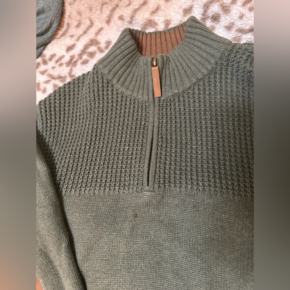 Duluth Trading Company 1/4 Zip Mockneck Mens Sweater XL